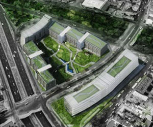 the image shows the ICA Headquarters Office Complex in mexico city mexico