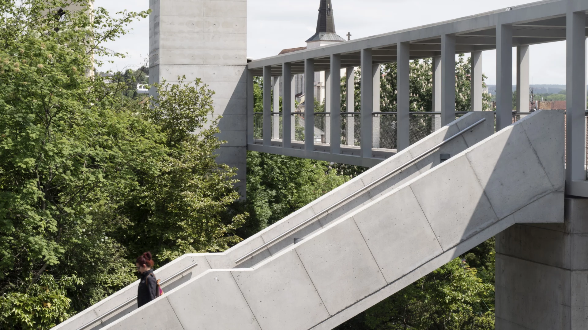 Pohled na lávku v Litomyšli