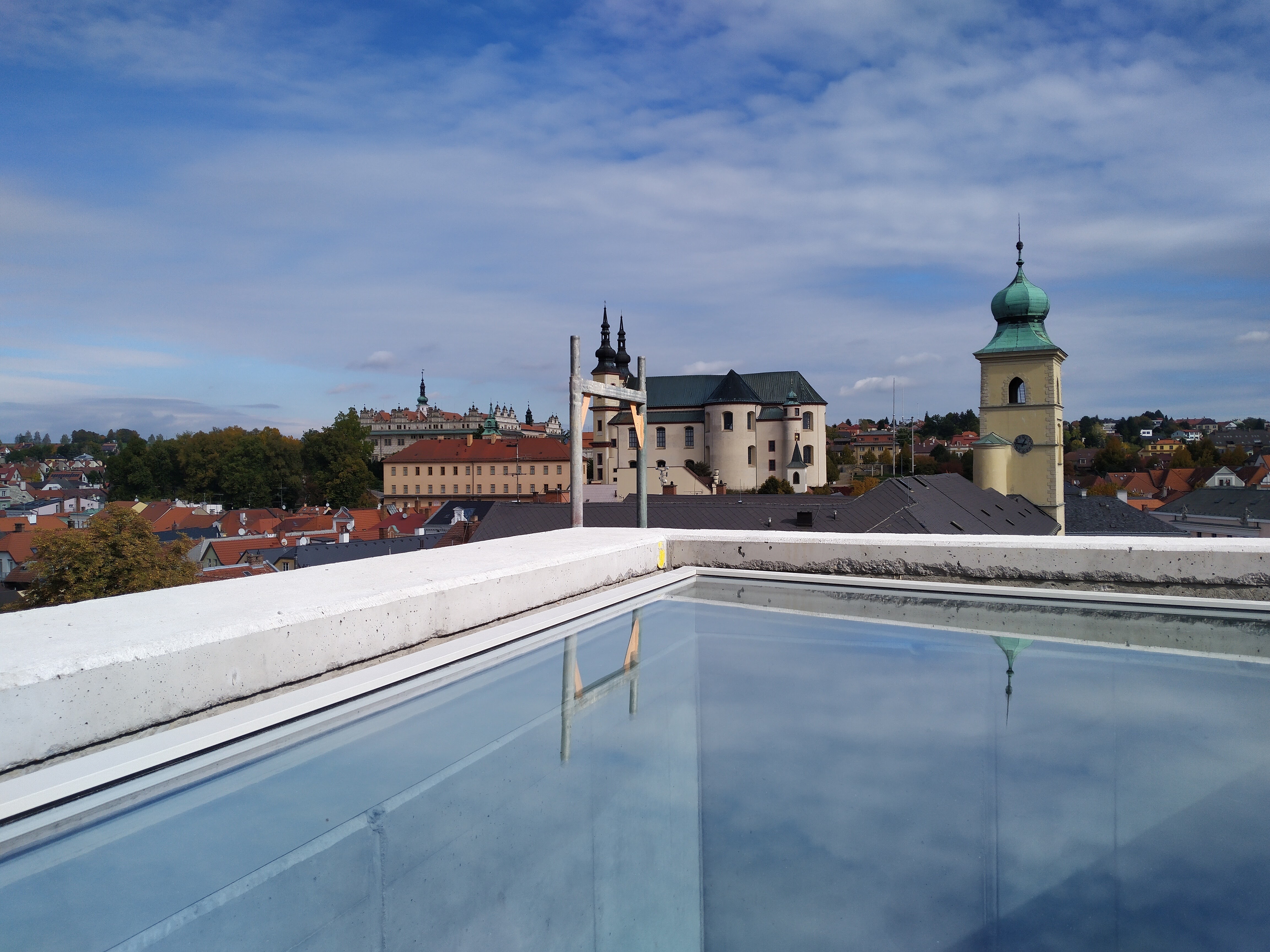 Lávka v Litomyšli, prosklený strop